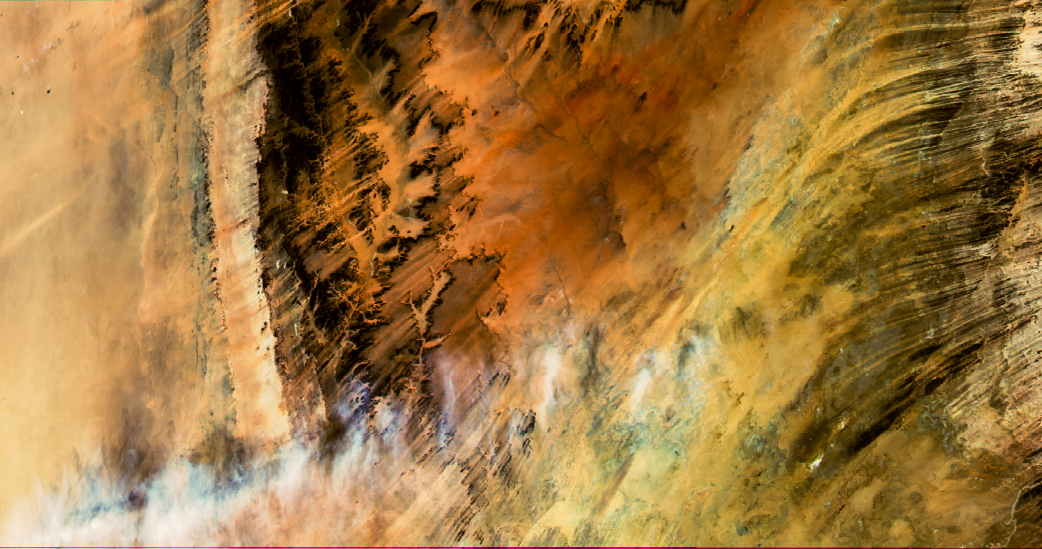 visualised satellite sensor data